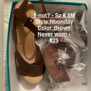 Y-not? Sz 8.5M disregard pic price 
Style:Noonday Color:Brown
Never worn(NiB)$12